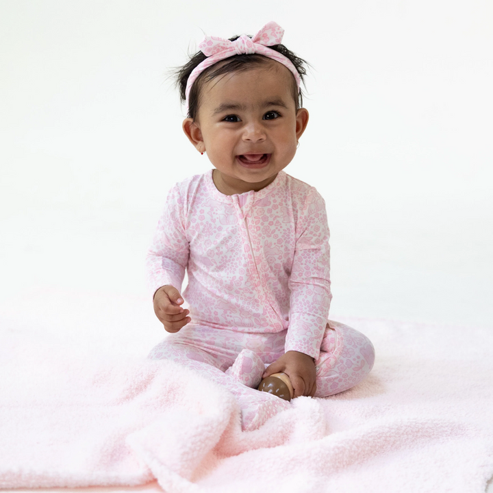 Ruffle Back Zipper Footie - Baby Woodland