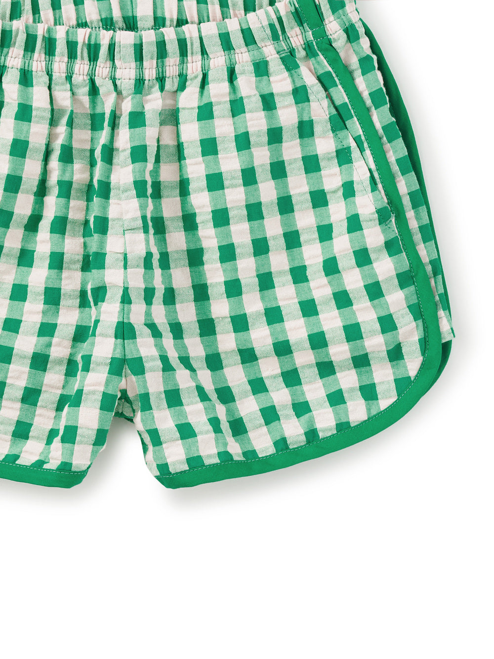 Garden Party Check Woven Dolphin Shorts