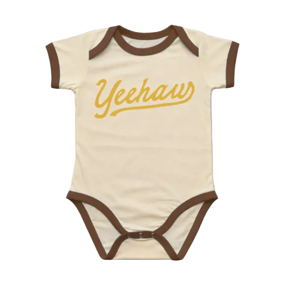 Yeehaw Vintage Ringer Onesie