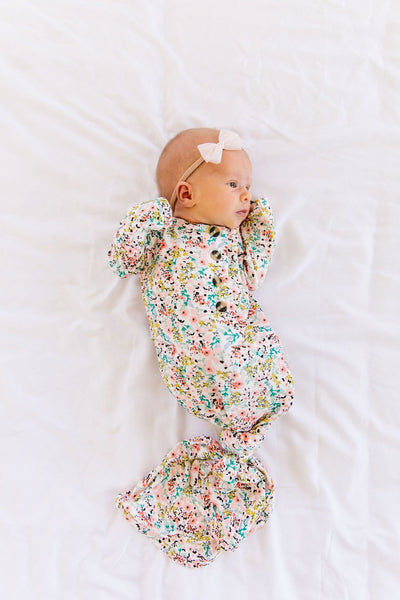 Millie Knotted Gown newborn-3 months