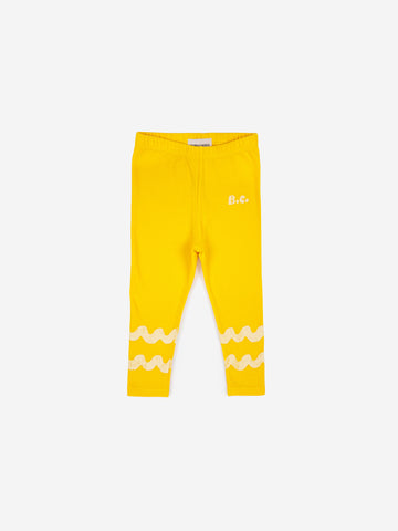 Waves Yellow Leggings