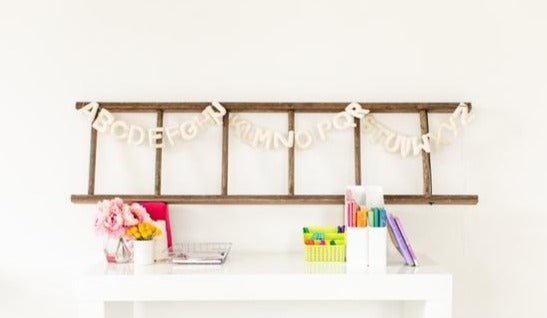 Gold Felt Alphabet Garland