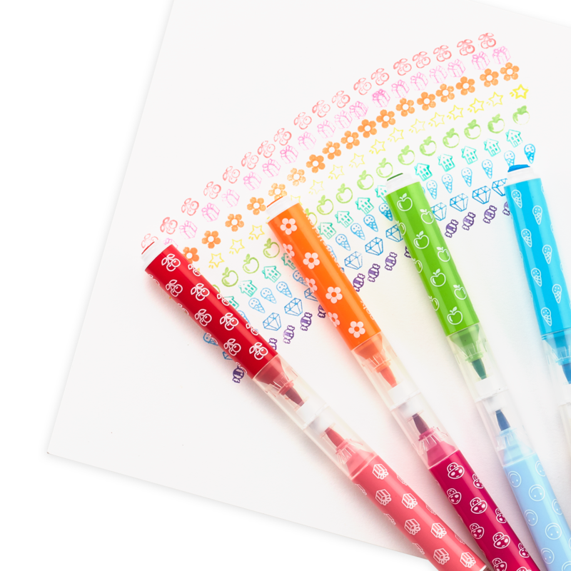 Stampables Double-Ended Brush + Stamp Markers Set