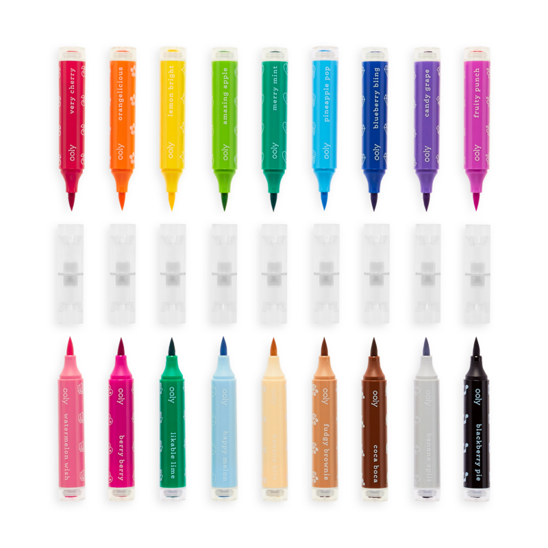 Stampables Double-Ended Brush + Stamp Markers Set