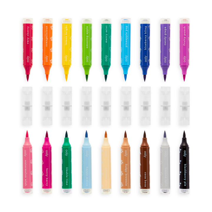 Stampables Double-Ended Brush + Stamp Markers Set