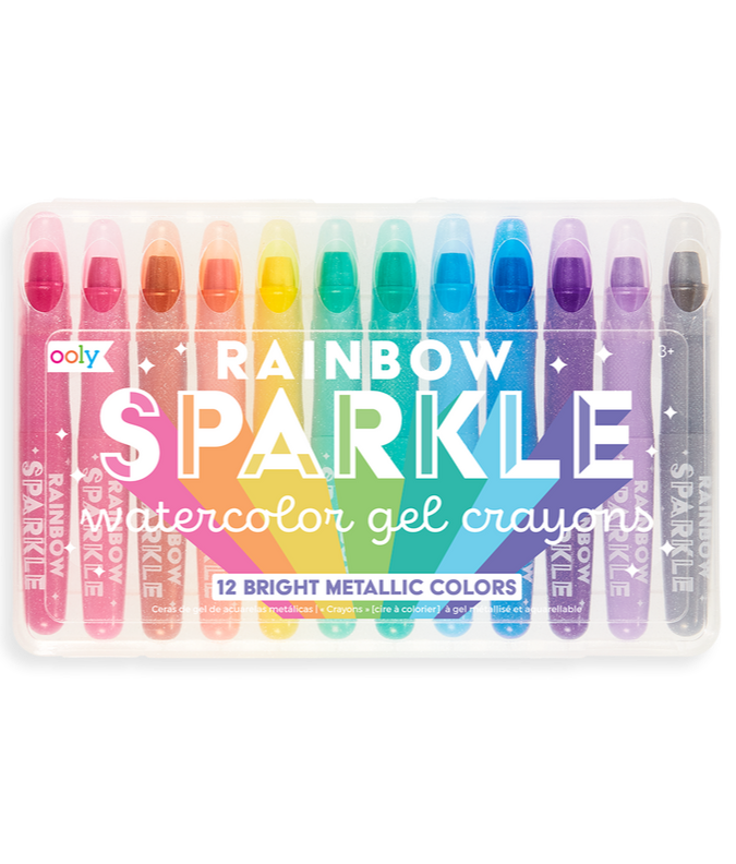 Rainbow Sparkle Metallic Watercolor Gel Crayons