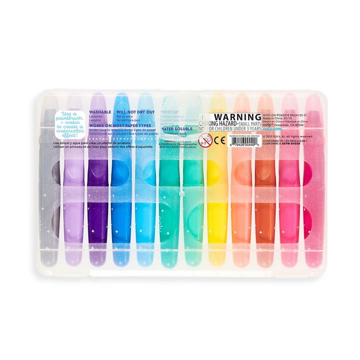 Rainbow Sparkle Metallic Watercolor Gel Crayons