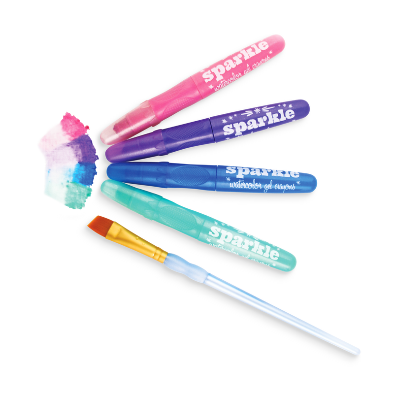 Rainbow Sparkle Metallic Watercolor Gel Crayons
