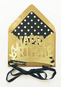Happy Birthday Glitter Crown Card