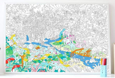Jungle Giant Coloring Poster