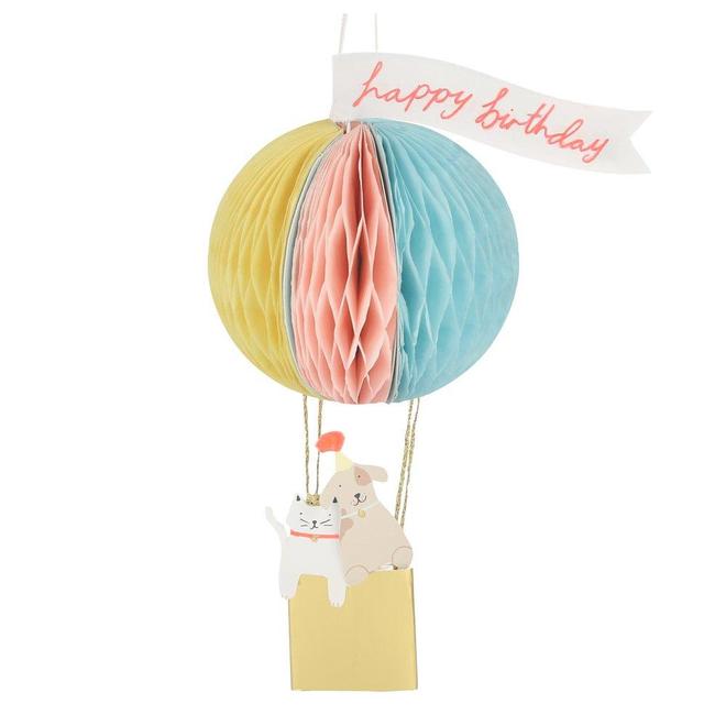 Hot Air Balloon Honeycomb Card