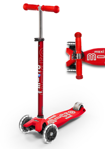 Red LED Micro Maxi Deluxe Scooter