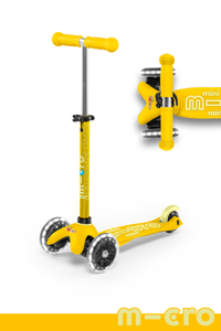 Yellow LED Micro Mini Deluxe Scooter