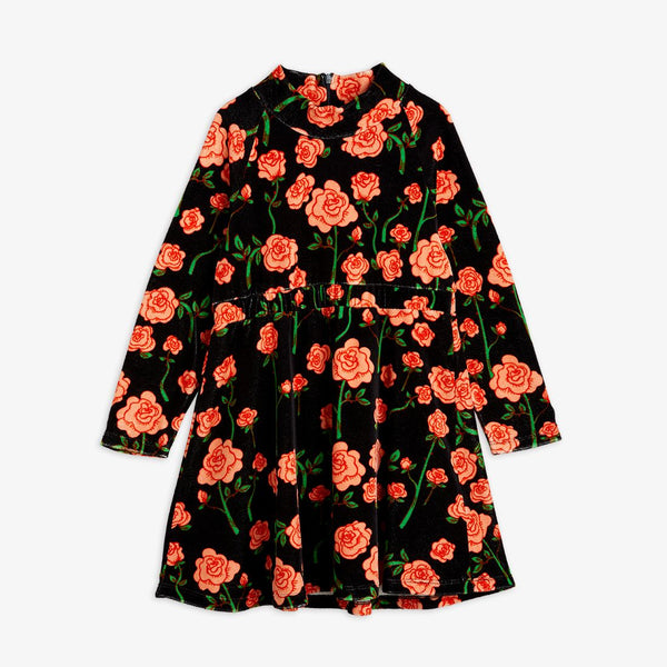 Roses Velour L/S Dress