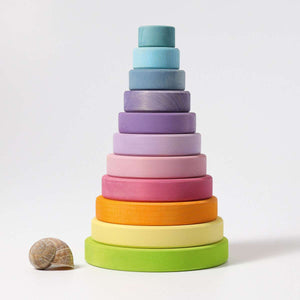 Pastel Wooden Large Conical Tower