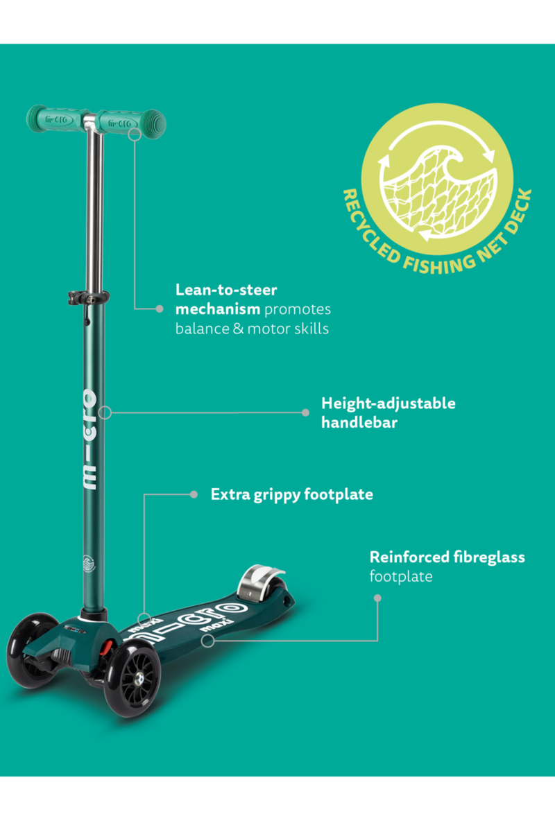 Eco Green Micro Maxi Deluxe Scooter (5-12 years)
