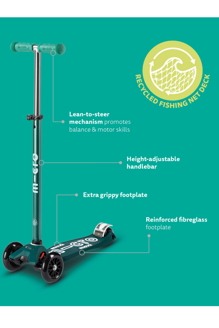 Eco Green Micro Maxi Deluxe Scooter (5-12 years)