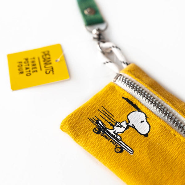 Snoopy Skateboard Lanyard Zip Wallet