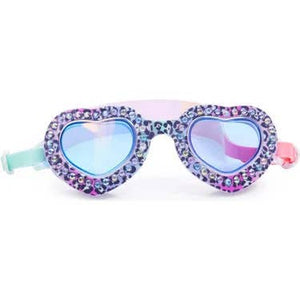 Glitter Cheetah Heart Swim Goggles (6 years+)
