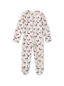 Chicken Feed Footed Romper