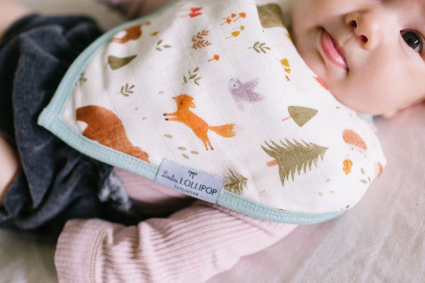 Muslin Bandana Bib Set - forest friends