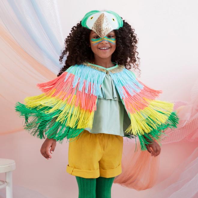 Parrot Fringed Cape Dress Up