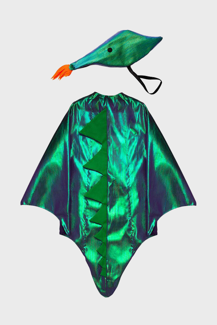 Dragon Cape Dressup in green color