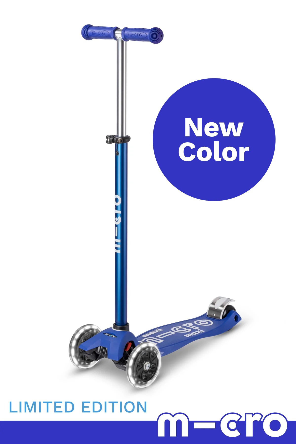 Blue White LED Micro Maxi Deluxe Scooter – Cub