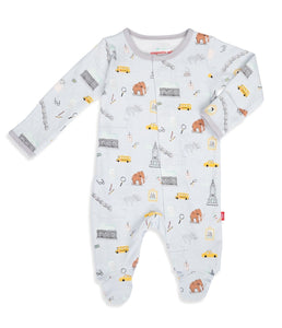 Day at the Museum Cotton Footed Romper