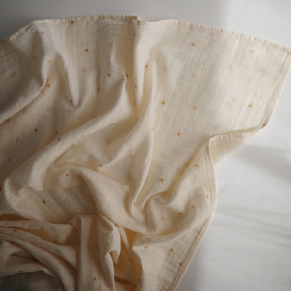 Organic Muslin Swaddle Blanket Sun