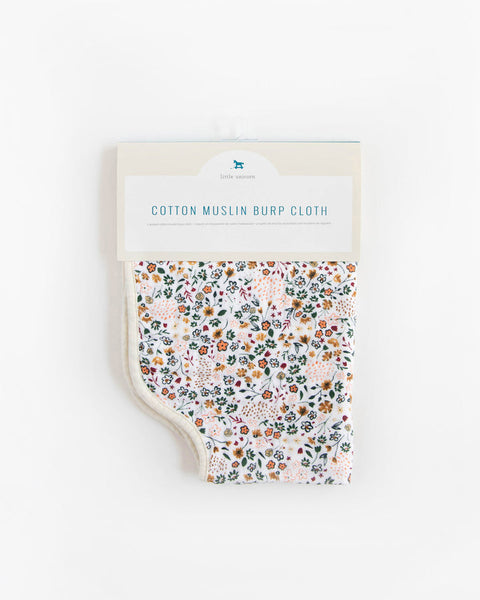 Muslin Burp Cloth - Pressed Petals