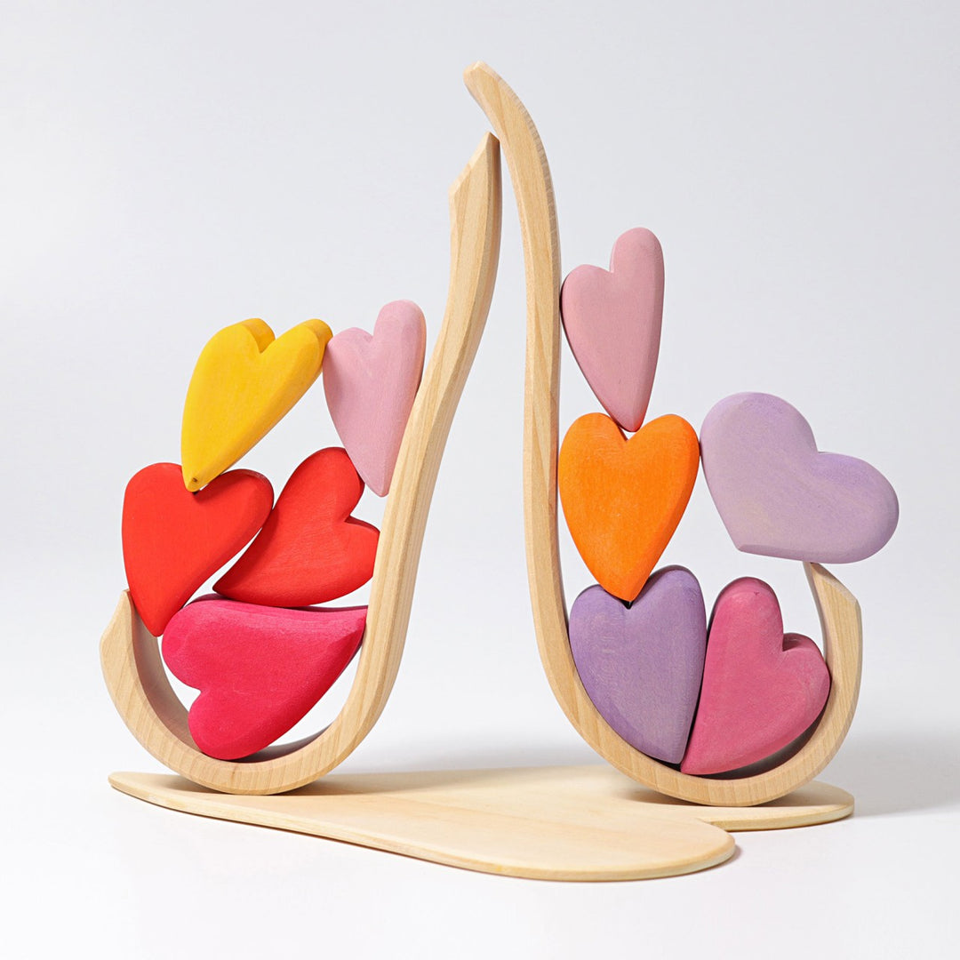Wooden Red Hearts Set