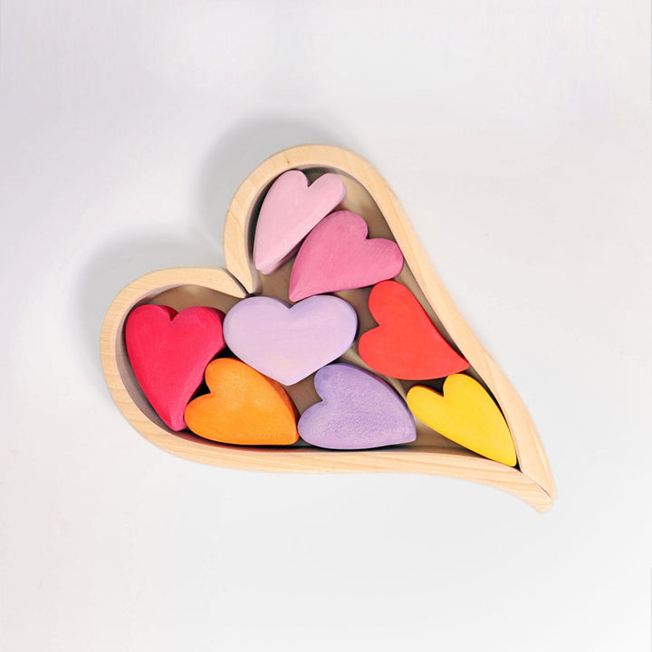 Wooden Red Hearts Set