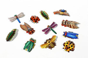 Set of 12 Insect Badges, Made in Germany
