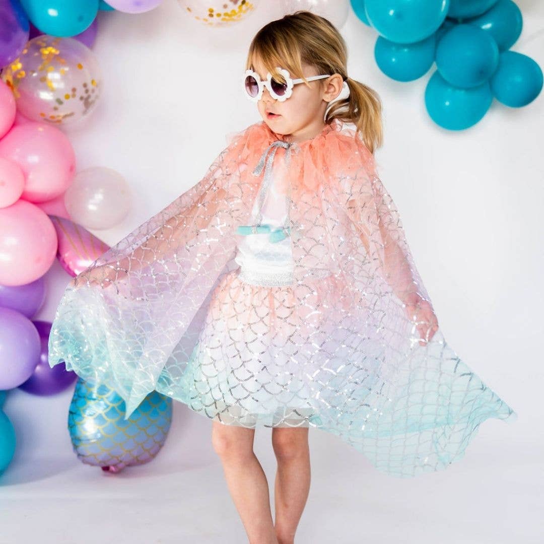 Mermaid Ombre Sequin Cape