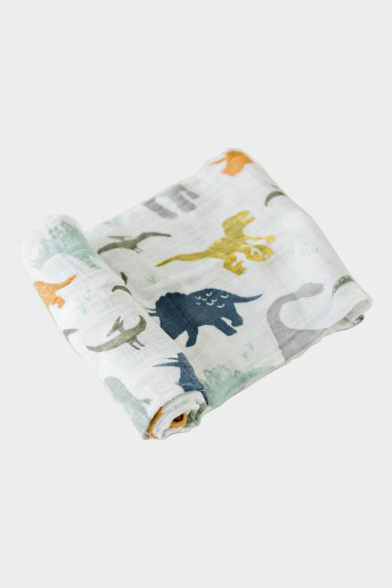 little unicorn dino friends swaddle