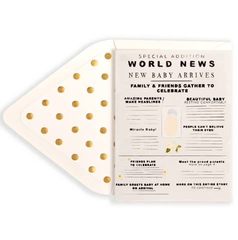 World News Baby Card