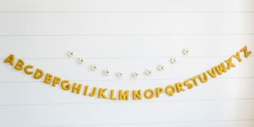 Gold Felt Alphabet Garland