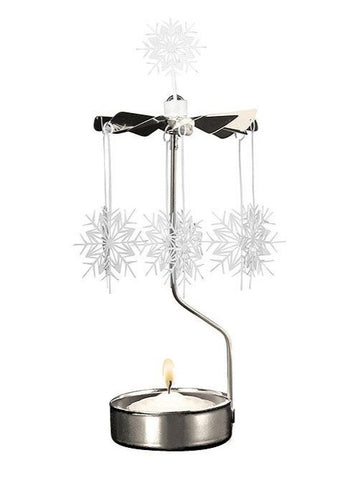 White Snowflake Rotary Candleholder