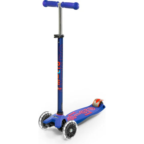 Blue Red LED Micro Maxi Deluxe Scooter