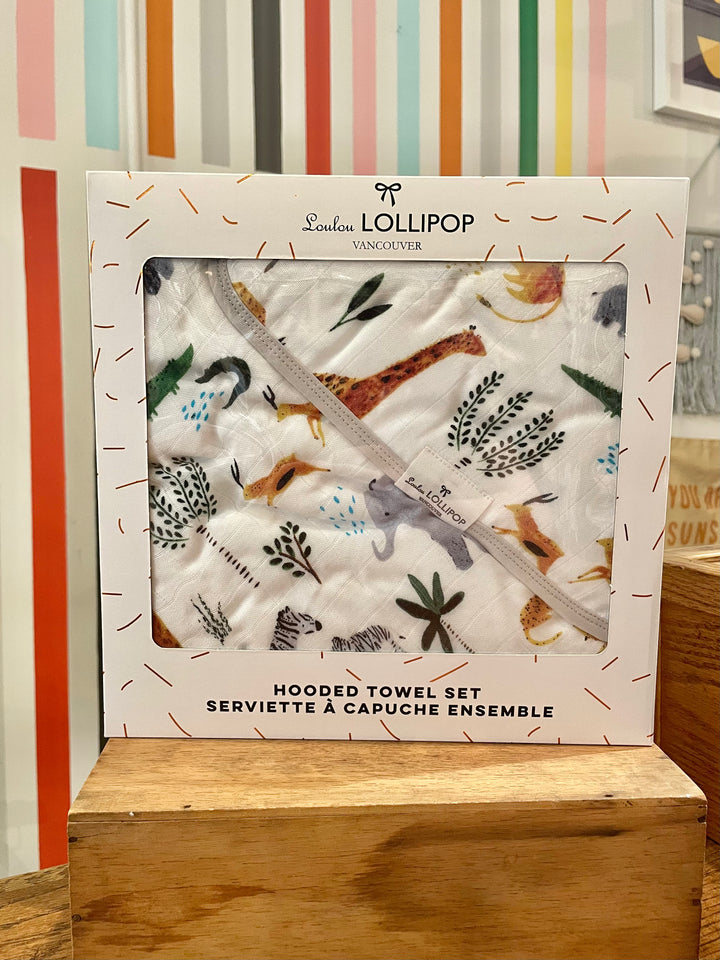 Hooded Towel Set - Safari Jungle