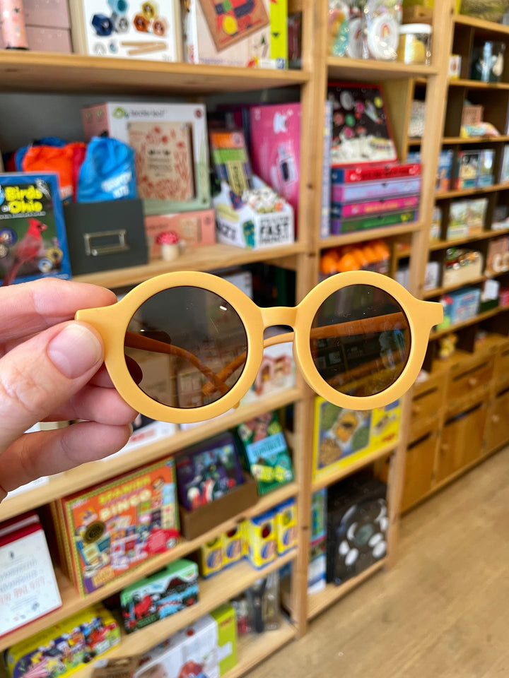 Retro Round Sunglasses Ochre 3-8 years