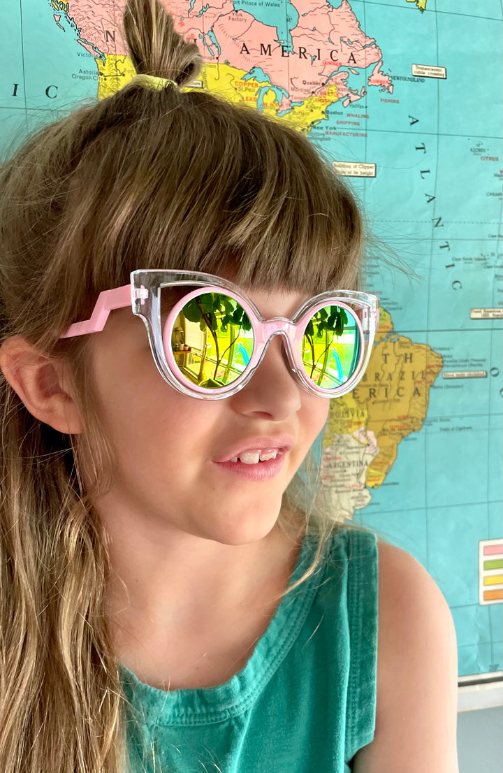 Floating Frame Pink Sunglasses (3-8 years)
