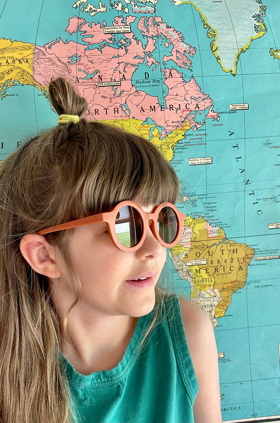 Retro Round Sunglasses Clay 3-8 years