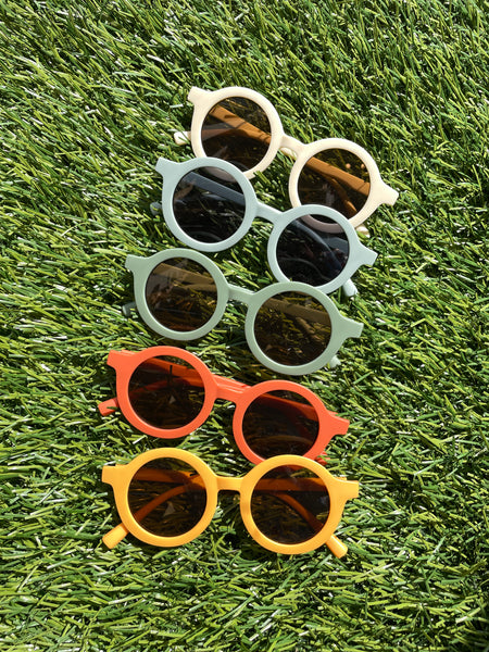 Retro Round Sunglasses Clay 3-8 years