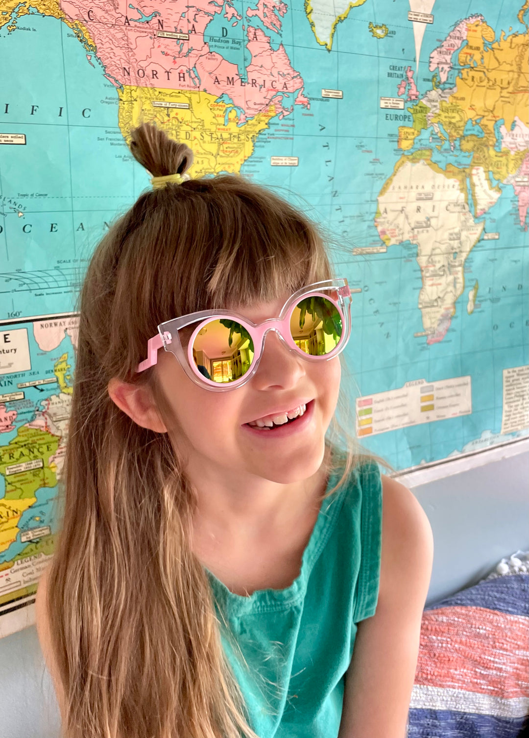 Floating Frame Pink Sunglasses (3-8 years)