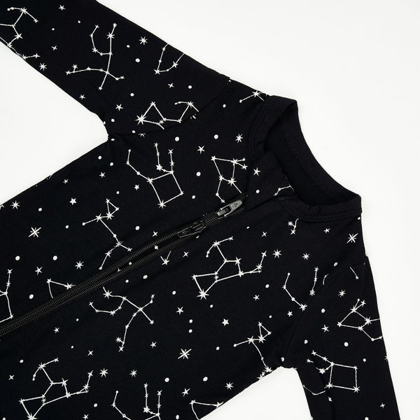 Constellation Zipper Footed Romper