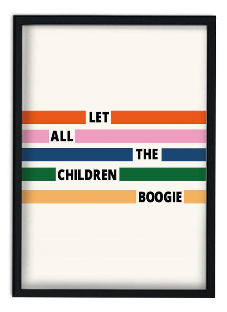 Let All the Children Boogie Retro Bowie Art Print