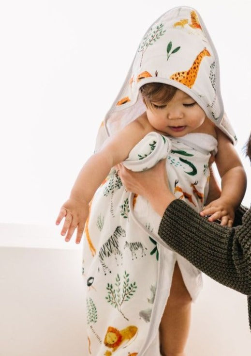 Hooded Towel Set - Safari Jungle