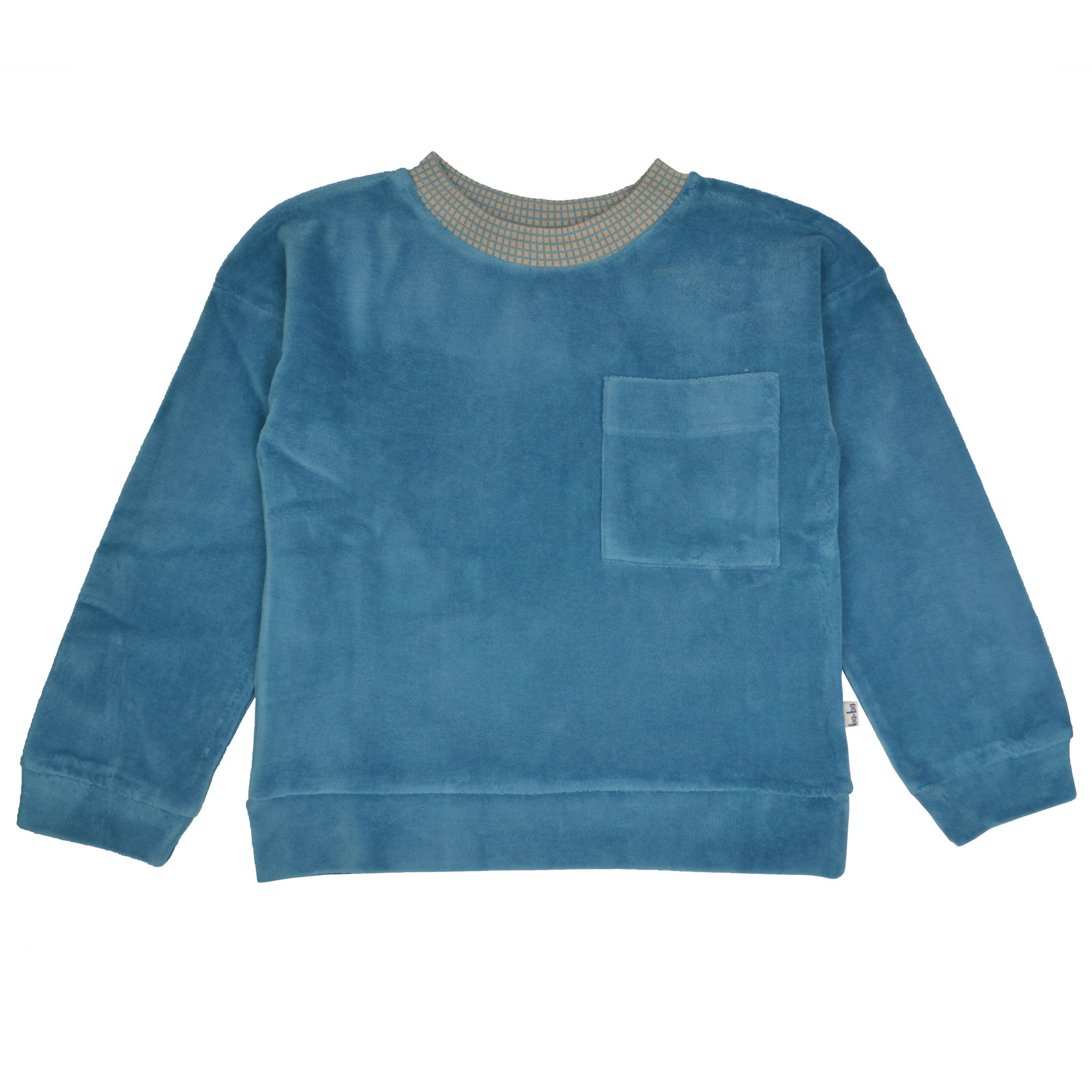 Blue Velour Sweatshirt